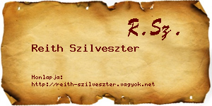 Reith Szilveszter névjegykártya