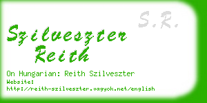 szilveszter reith business card